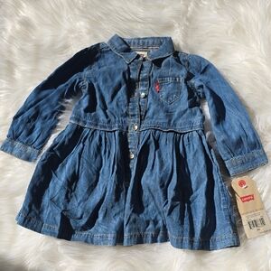 Levi's Girls Denim Button-Up Dress - Blue